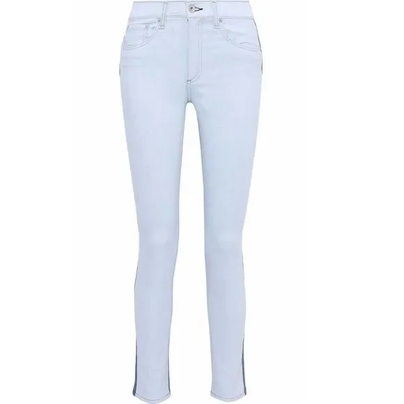 Rag & Bone High Rise Skinny Jeans In Double Blue